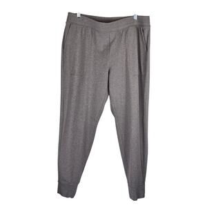 PureJill Pima Cotton Modal Blend Heathered Gray Athletic Sweatpants Women's L